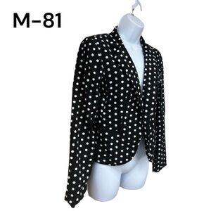 Sz4 Lauren Conrad Black White Polka Dot Jacket